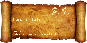 Penczu Ixion névjegykártya